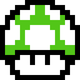 Retro Mushroom - 1UP 2 Icon 256x256 png
